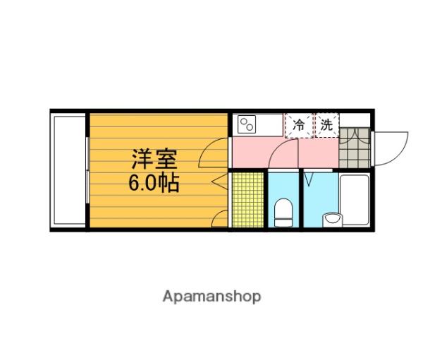 カレッジハウス14(1K/2階)の間取り写真