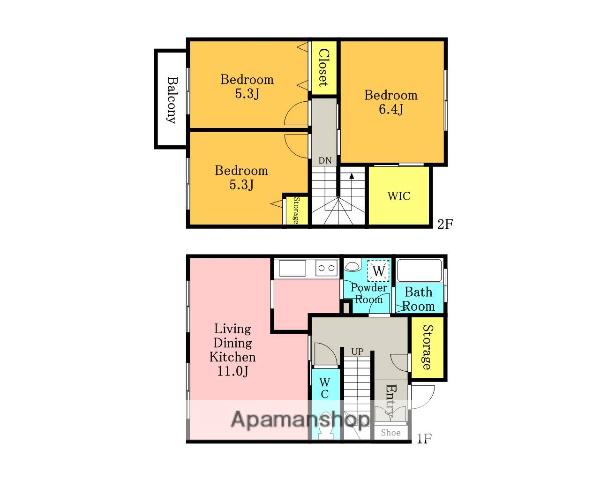 キャットウォーク(3LDK)の間取り写真