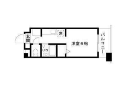 ルペール浦和(1K/2階)の間取り写真