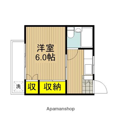 ブライズⅠ(1K/1階)の間取り写真