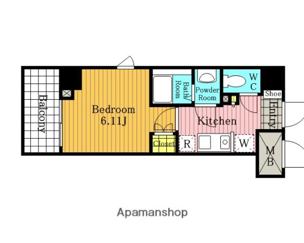 SOLEADO NUEVE(1K/3階)の間取り写真