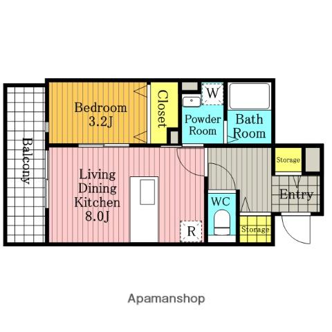 ル・プルミエ(1LDK/1階)の間取り写真