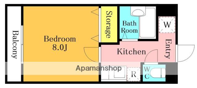 グランドプレミールSAKAWA(1K/3階)の間取り写真