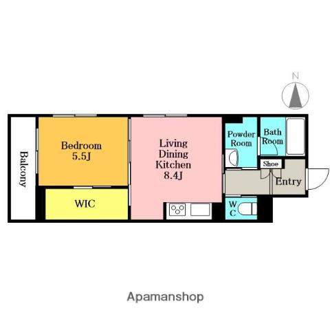 ブランソワ浦和(1LDK/1階)の間取り写真