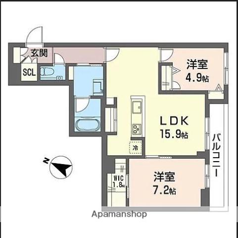 ニュートーム67(2LDK/2階)の間取り写真