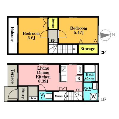 グランドヒルズ(2DK)の間取り写真