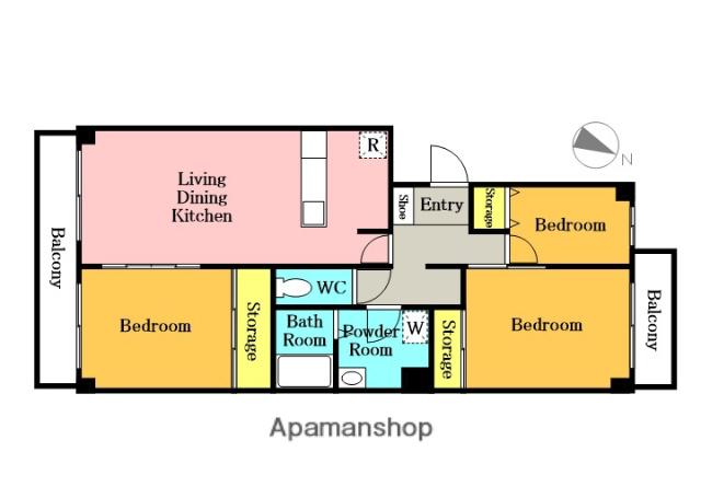 ARCH北浦和(3LDK/2階)の間取り写真