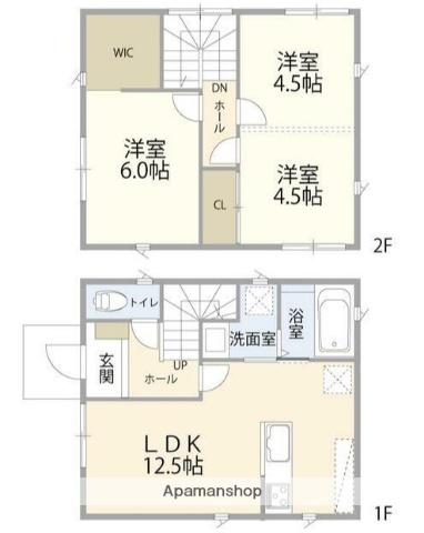 埼京線 南与野駅 徒歩25分 2階建 築1年(3LDK)の間取り写真