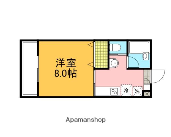 コスモヴィラ弐番館(1K/2階)の間取り写真