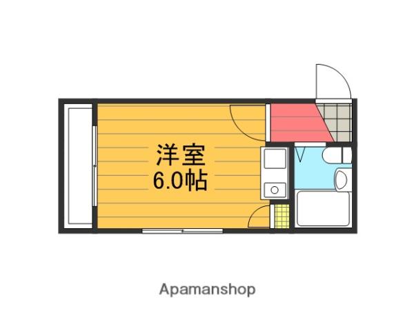 ファイトコート(1K/2階)の間取り写真