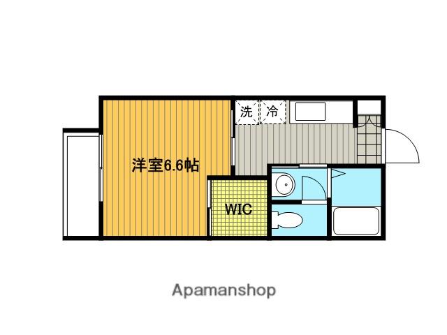 ツインパレス(1K/2階)の間取り写真