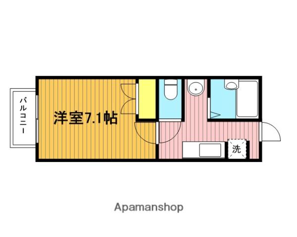 パセオ鈴谷(1K/1階)の間取り写真