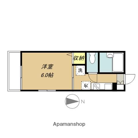 レピュートなかむら(1K/1階)の間取り写真