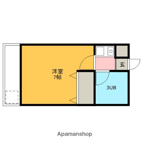 ドームクレアール(1K/2階)の間取り写真