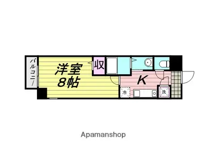 京浜東北・根岸線 北浦和駅 徒歩2分 10階建 築11年(1K/3階)の間取り写真