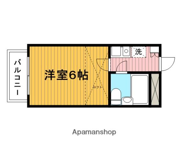 ソシアーレミラン埼大東(ワンルーム/3階)の間取り写真