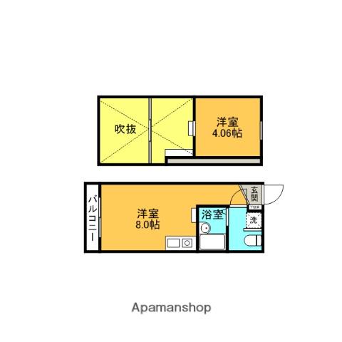 ハイツRB(ワンルーム/2階)の間取り写真