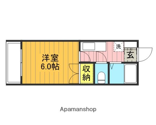 スターハイツ(1K/2階)の間取り写真