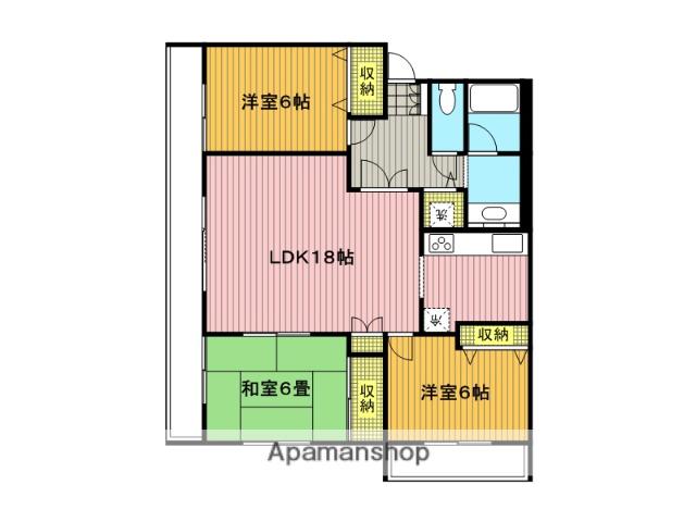 エクセレント常盤(3LDK/5階)の間取り写真