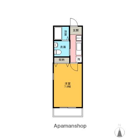 デュエ領家(1K/1階)の間取り写真
