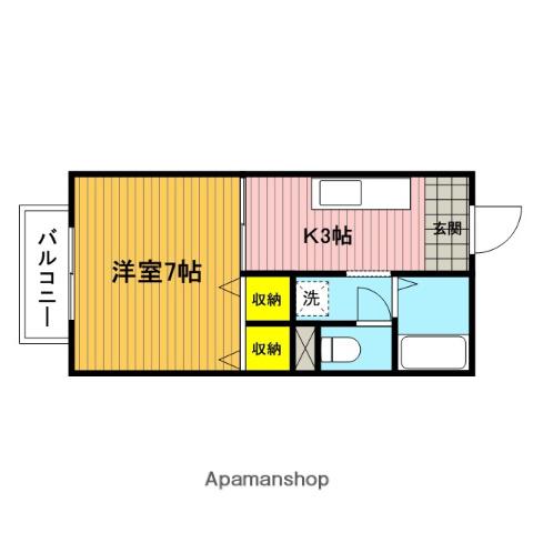 コート芝MIKI(1K/1階)の間取り写真