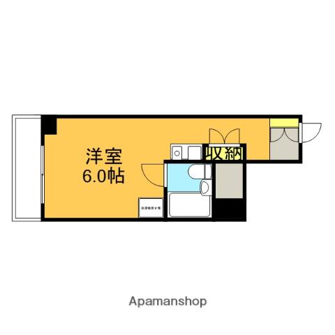 コロネード蕨(ワンルーム/6階)の間取り写真