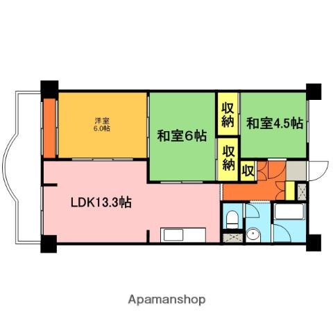 根岸ハイツ1号棟 7階階 間取り