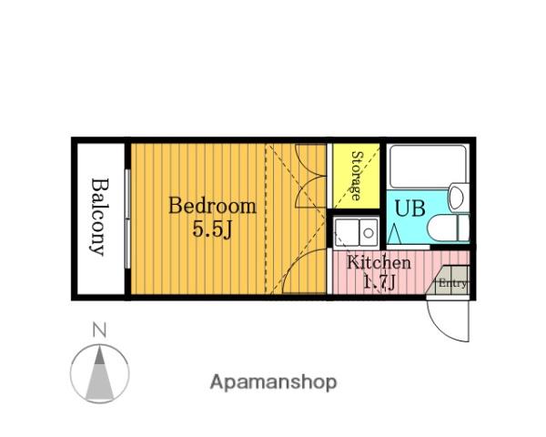 CURT HOUSE(1K/1階)の間取り写真