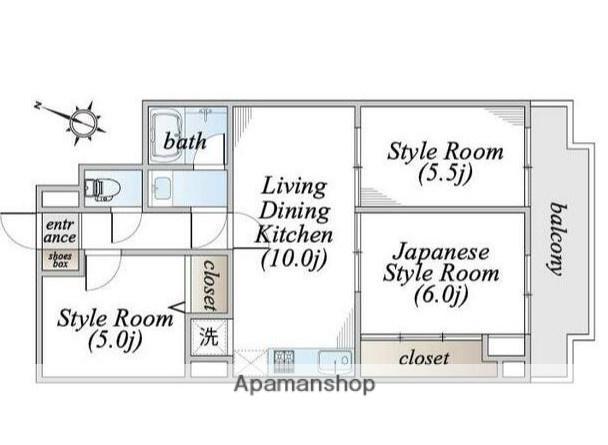 コスモ浦和南2NDステージ(3LDK/4階)の間取り写真