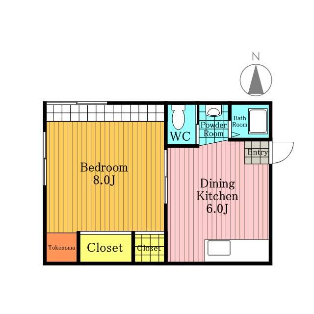 加藤清ビル(1DK/3階)の間取り写真