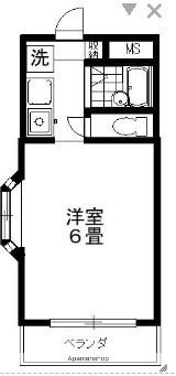 東浦和シティハイツ(ワンルーム/2階)の間取り写真