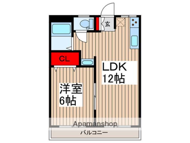 ハイツリー芝(1LDK/3階)の間取り写真