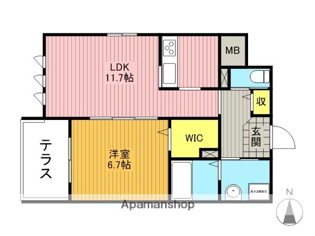 エステートヌクイB棟 3階階 間取り