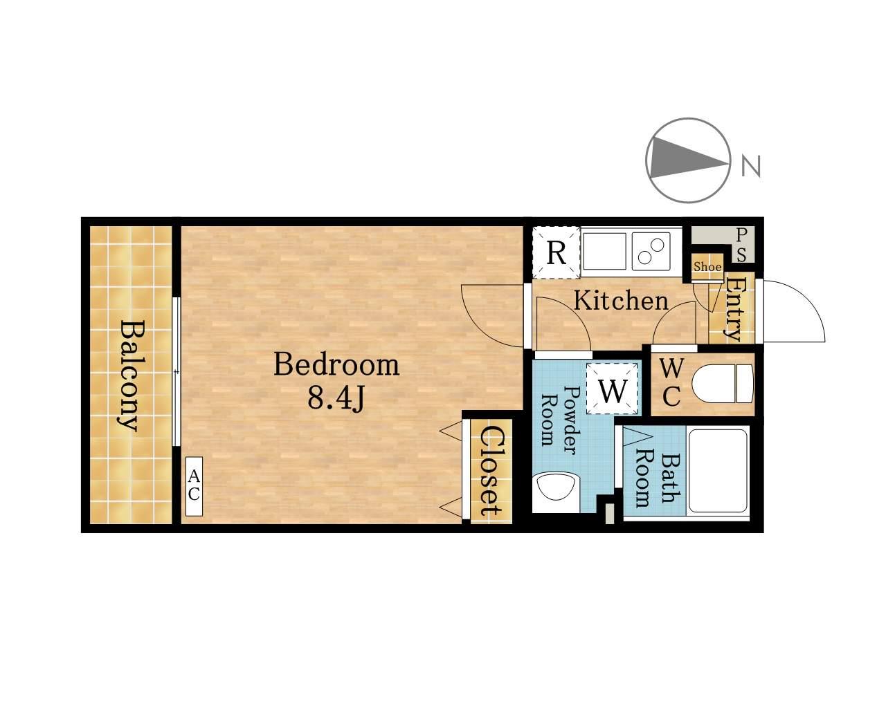 リブリ・ひまわり荘(1K/1階)の間取り写真