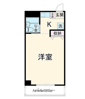 コジーハウス浦和(1K/4階)の間取り写真