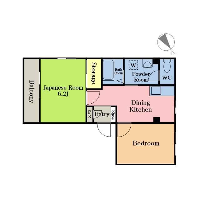 エレガントイースト(2DK/3階)の間取り写真