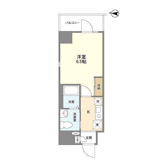 アクシーズグランデ蕨Ⅳ(1K/6階)の間取り写真