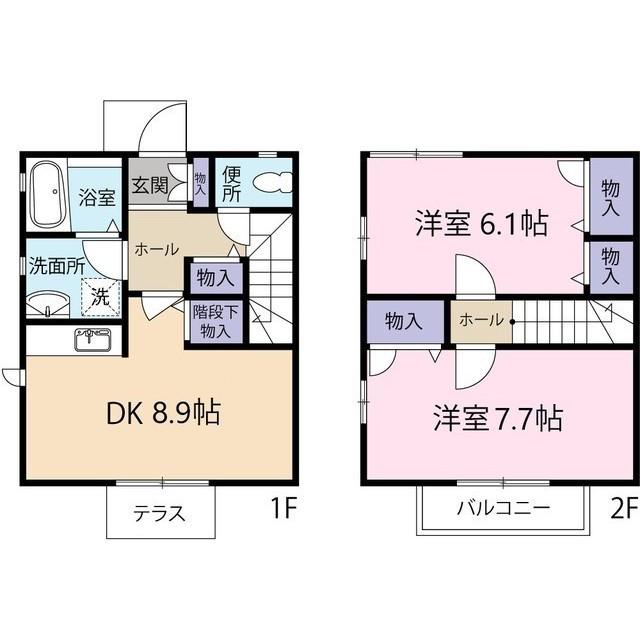 コスモテラス(2LDK)の間取り写真