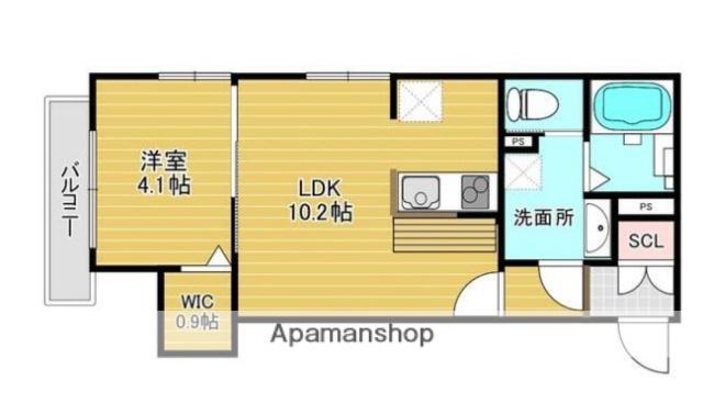 桜COURT(1LDK/1階)の間取り写真