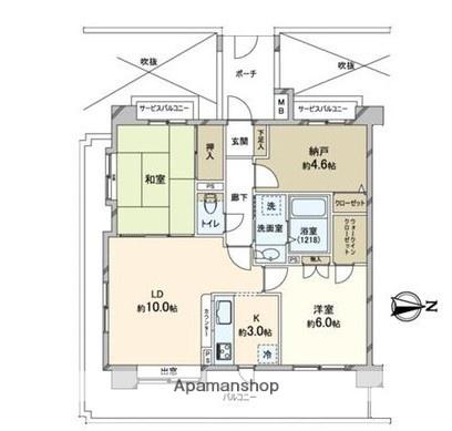 ガーデンシティ東浦和(2SLDK/2階)の間取り写真