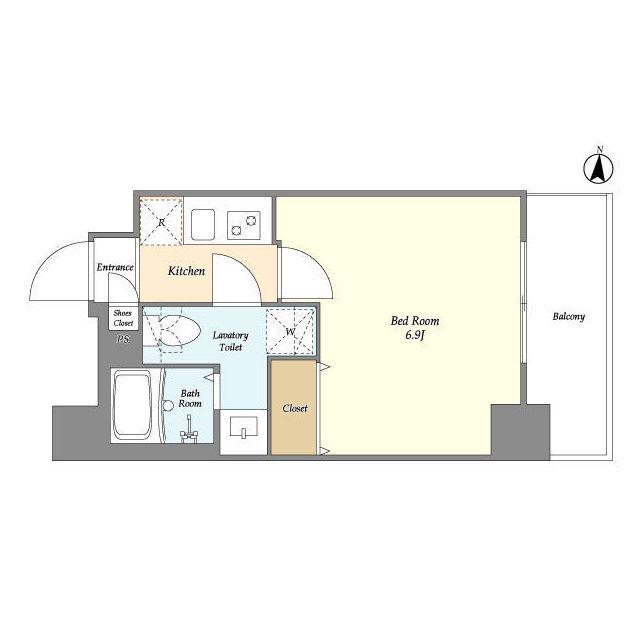 アルファコート蕨7(1K/4階)の間取り写真