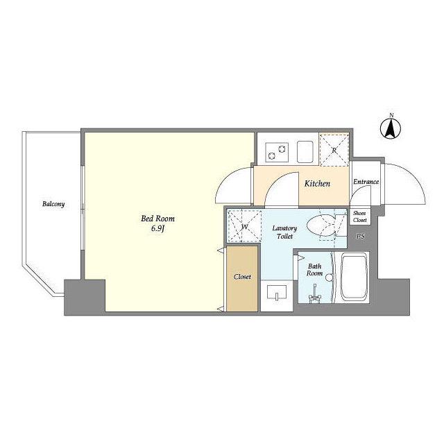 アルファコート蕨7(1K/7階)の間取り写真