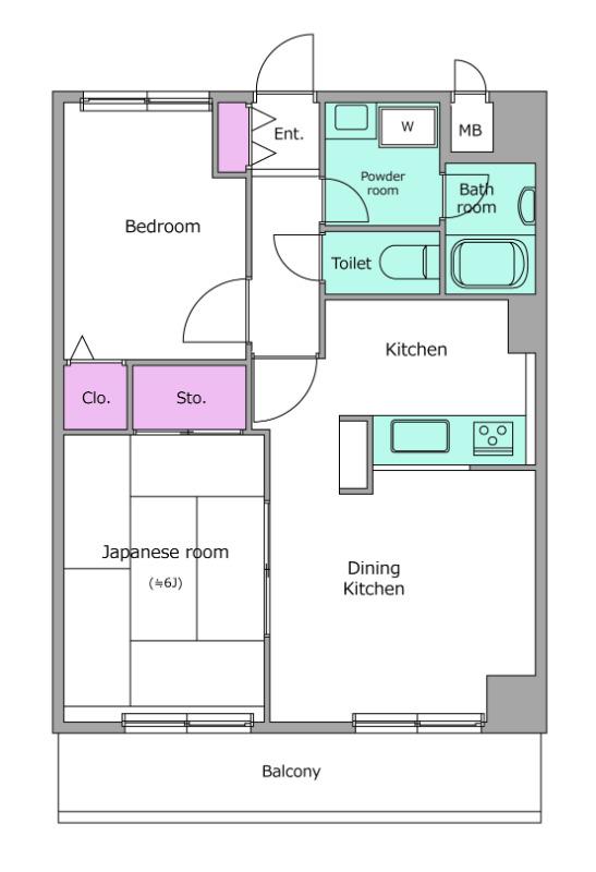 ビエラコート南浦和(2LDK/3階)の間取り写真