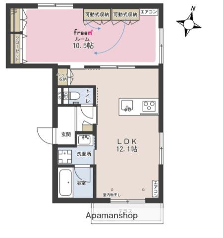BELLE CLAIRE(2LDK/1階)の間取り写真