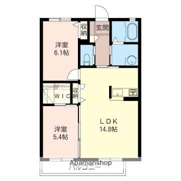 シャーメゾン イースト(2LDK/1階)の間取り写真