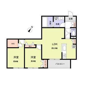 RICOTT URAWA(2LDK/1階)の間取り写真