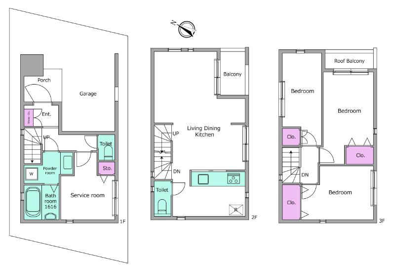 京浜東北・根岸線 南浦和駅 徒歩13分 3階建 築1年(3SLDK)の間取り写真