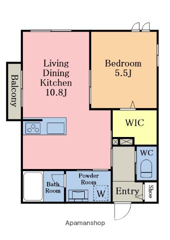 メルヴェイユ(1LDK/1階)の間取り写真