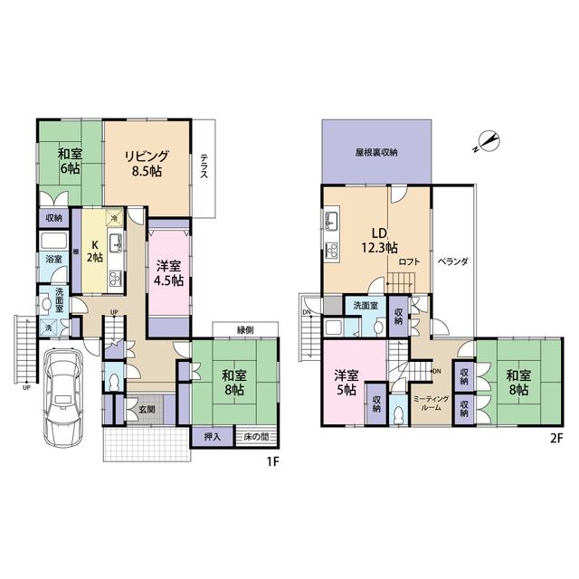 京浜東北・根岸線 浦和駅 徒歩22分 2階建 築36年(5LDK)の間取り写真