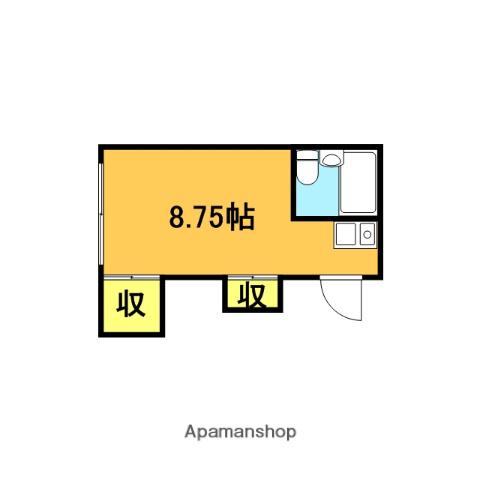 ディアハイツ1K(ワンルーム/1階)の間取り写真